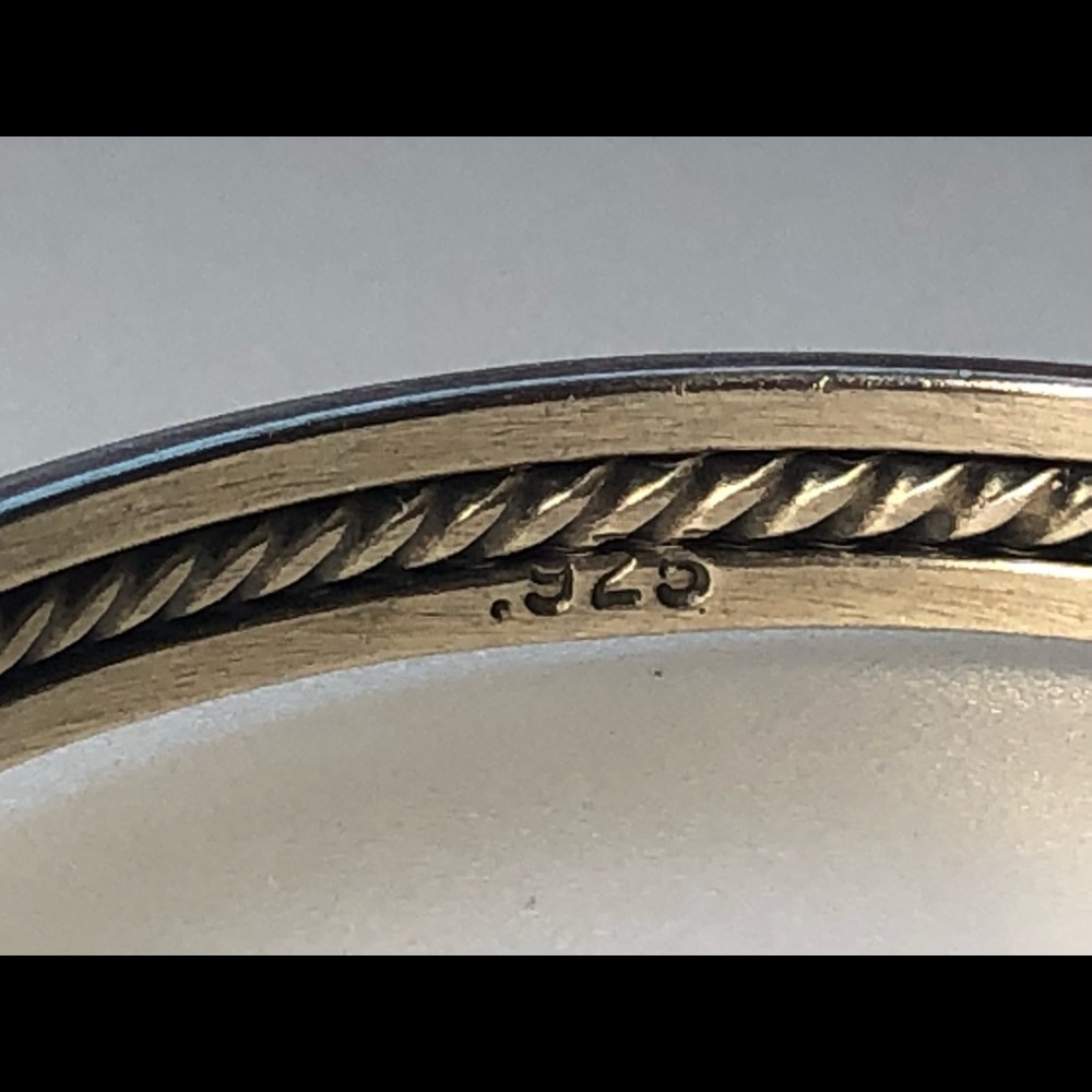 Turquoise And Solid Silver Bangle Bracelet - image 4